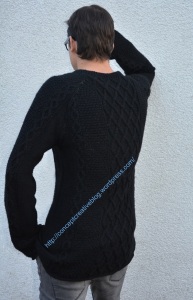 conceptcreativeblog.wordpress.com - since cable pullovers with a skull pattern became very popular lately, my son asked me to knit something cool for him