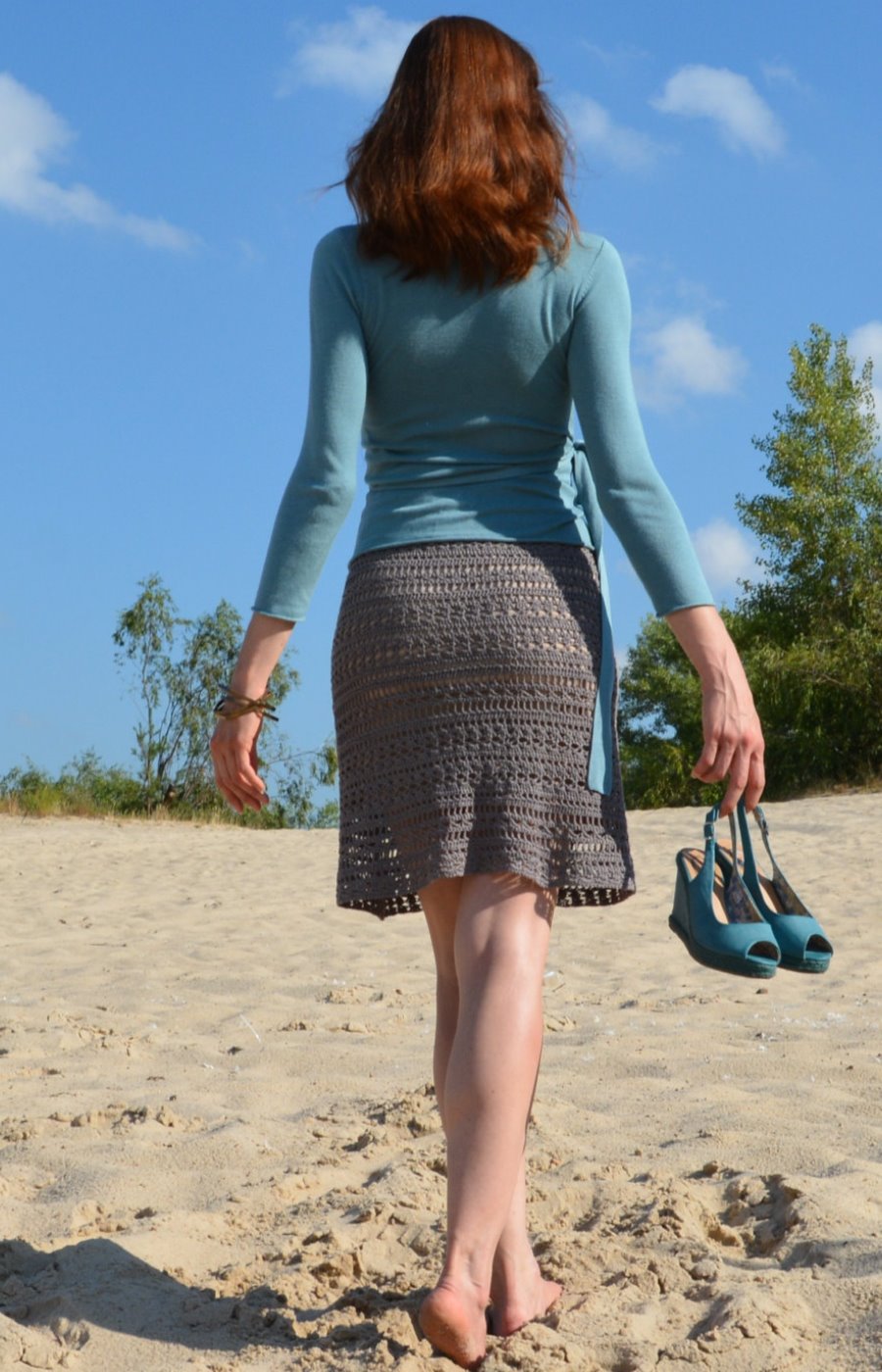 Crochet knee length skirt – PATTERN