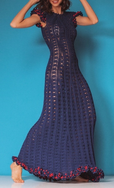 long crochet dress